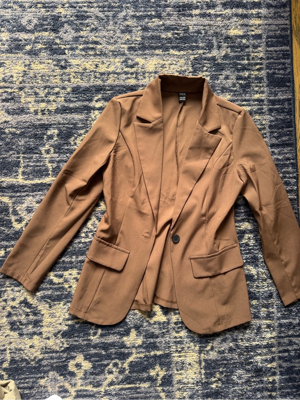 Women's Tailored Single-Button Blazer - Brown